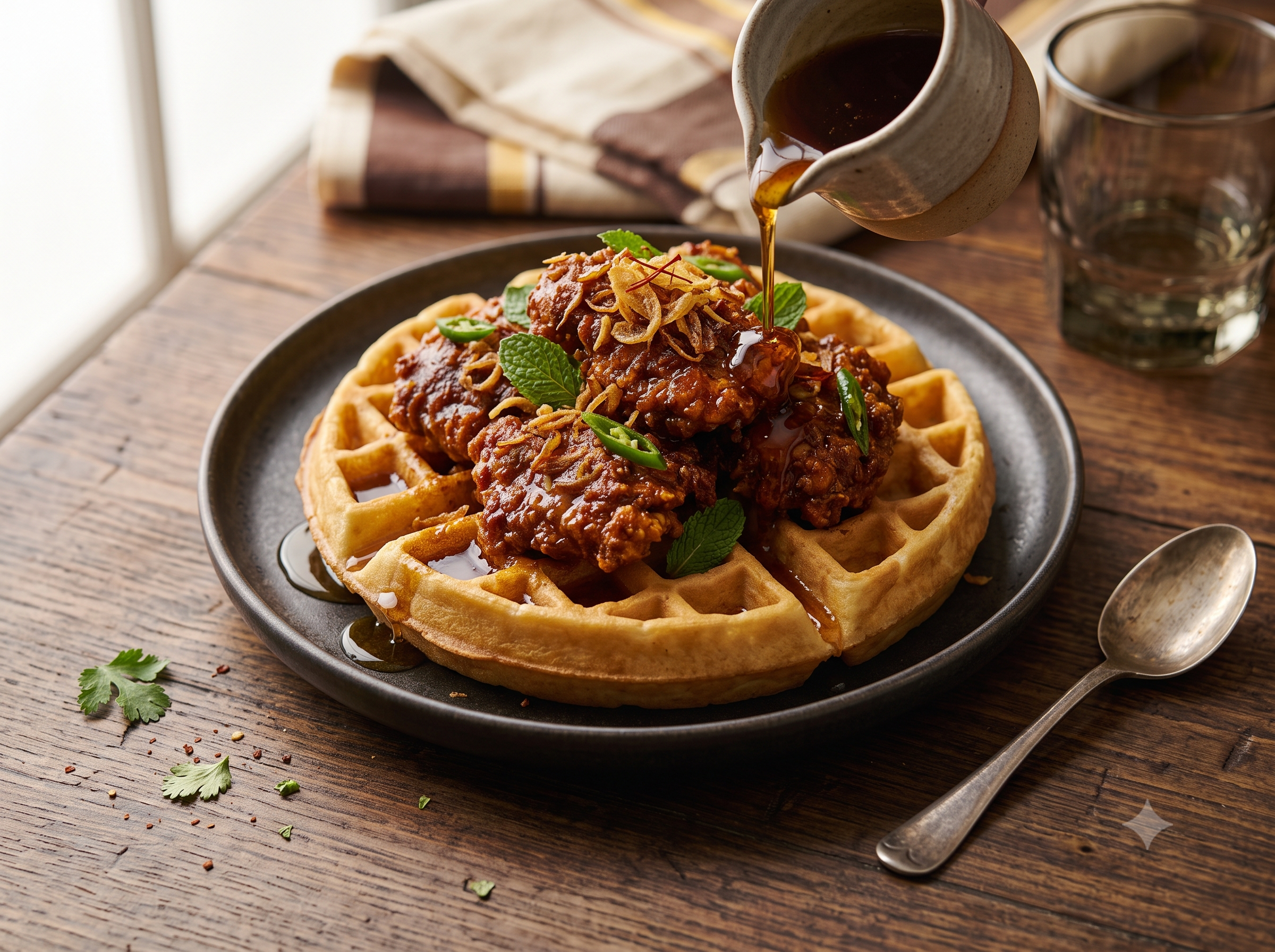 Chicken/Mushroom with Waffles